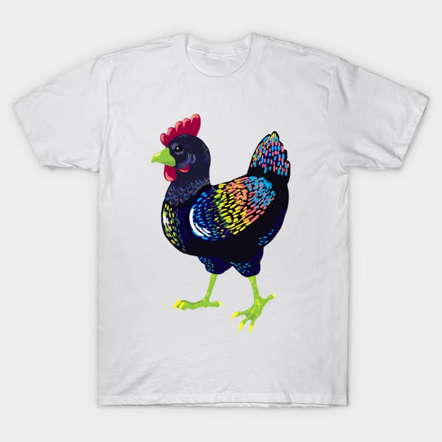 Disco Chicken T-Shirt by Yukiimomo